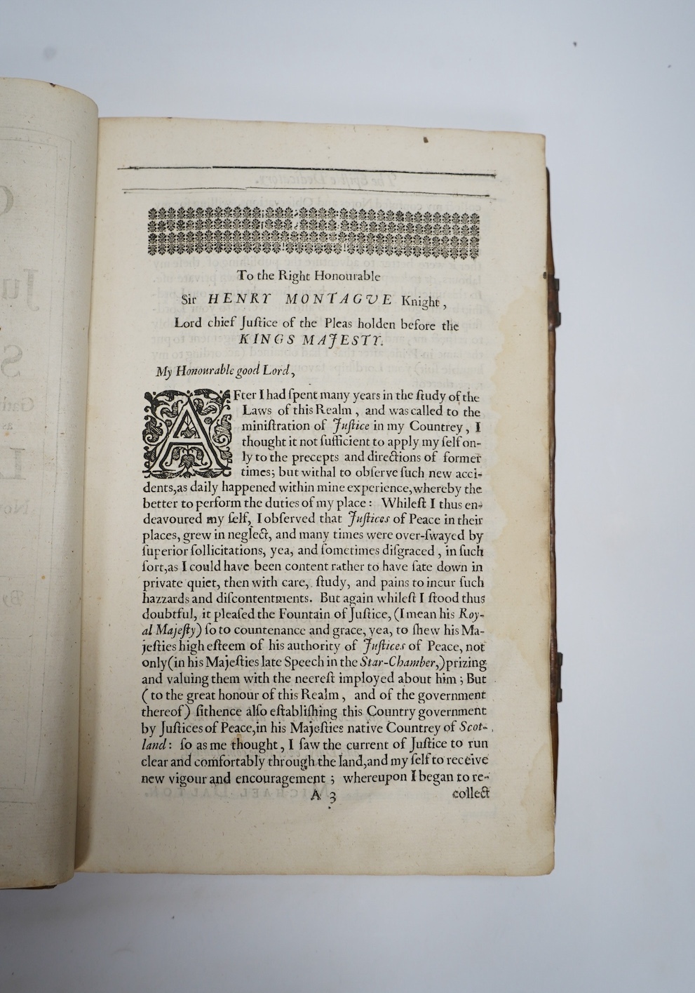 Dalton, Michael - The Countrey Justice, containing the practice of the Justices of the Peace out of their Sessions ... (? 8th edition). Now again enlarged, with many precedents and resolutions of the quaeres contained in